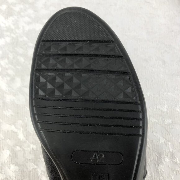 A2 By Aerosoles Black Wedge-Heel Ankle Boots with Zipper Back Size 5½M NIB - Picture 10 of 15